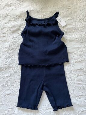 Navy Ruffled Tank & Bike Shorts Set - GAP 4T nwt